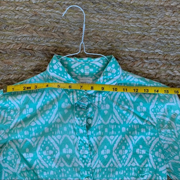 Jcrew Factory Turquoise Button Down - Picture 3 of 5